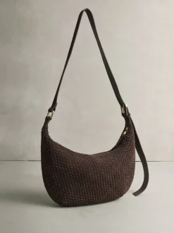 Next Marron chocolat - N. Premium sac bandoulière en Daim tissé Clearance