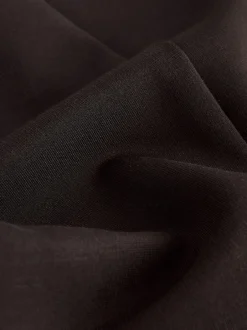 Next Marron chocolat - Pantalon large en Ponte avec boutons dorés Outlet