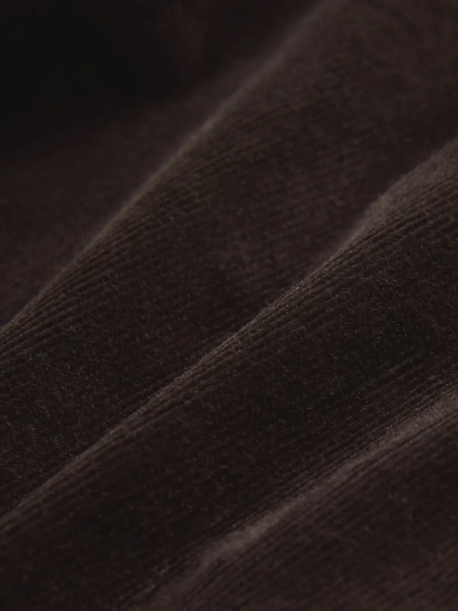 Next Marron chocolat - Pantalons raccourcis jambe large en velours côtelé Outlet