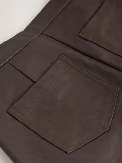 Next Marron chocolat - Pantalons évasés en similicuir Online