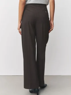 Next Marron chocolat - Pantalons Coupe droite à double plis à Carreaux Best