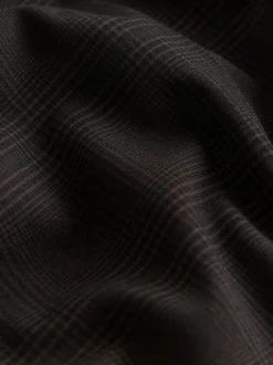 Next Marron chocolat - Pantalons Coupe droite à double plis à Carreaux Best