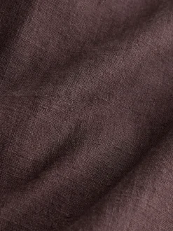 Next Marron chocolat - Pantalons intelligents à jambe large en lin Blend Best