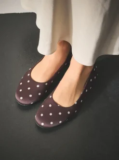 Next Marron chocolat à pois - Ballerines Forever Comfort® à bout rond Clearance