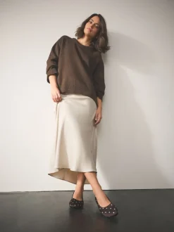 Next Marron chocolat à pois - Ballerines Forever Comfort® à bout rond Clearance