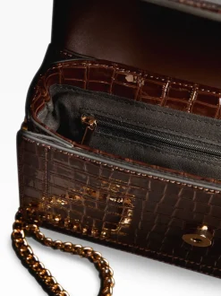 Lipsy Marron chocolat - Sac bandoulière chaîne moyenne Sale