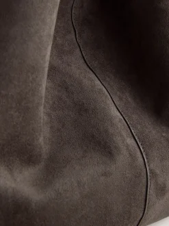 Next Marron chocolat - Sac bandoulière souple en Faux suède Hot