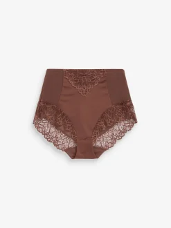 Next Marron chocolat - Slips gainants fermes pour le contrôle du ventre Culotte taille haute Hot