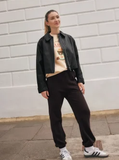 Next Marron chocolat - Survêtement Essential en jersey à poignets Sale