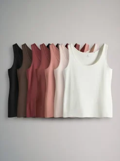 The Set Marron chocolat - 7 Lot Col dégagé Vests Best