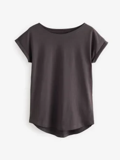 Next - T-shirt à manches cap Marron chocolat Online