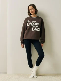 Next Marron chocolat Coffee Club - sweat Best