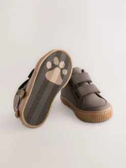Next Marron chocolat motif chien - Bottines à fermeture scratch Online