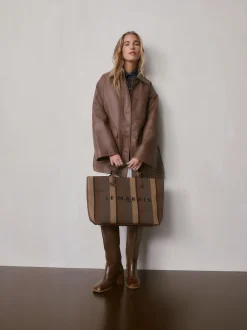 Next Marron chocolat rayé - Sac à bandoulière Hot