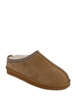 Just Sheepskin Marron clair - Chaussons Miles homme Sale