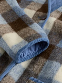 Next Marron et Bleu - Veste à carreaux Online