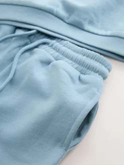 Next Marron et Bleu chocolat - Ensemble sweat et Joggings imprimé à Col rond (3mois-7ans) Outlet