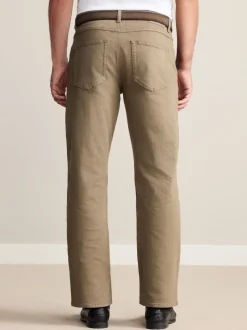 Next Marron fauve - Ajustement droit - Signature Ceinture Jeans