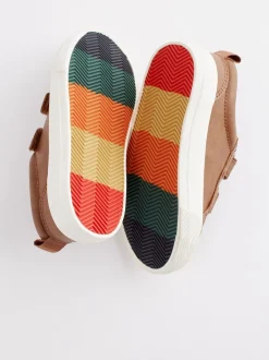 Next Marron fauve - Baskets à deux lanières à fermeture tactile