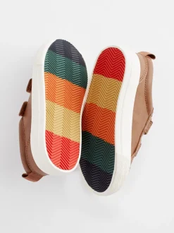 Next Marron fauve - Baskets à deux lanières à fermeture tactile Outlet