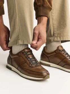 Next Marron fauve - Baskets élégantes en cuir