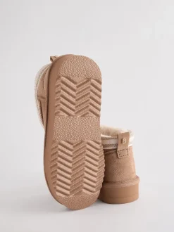 Baker by Ted Baker Marron fauve - Bottes douillettes en daim déperlant pour fille Online