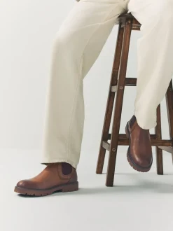 Next Marron fauve - Bottes Chelsea décontractées