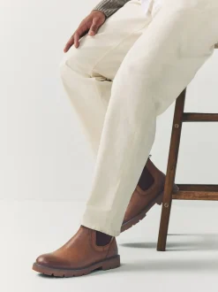 Next Marron fauve - Bottes Chelsea décontractées