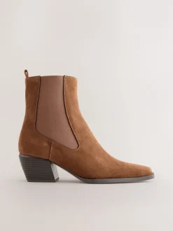 Next Marron fauve - Bottes de cow-boy western Chelsea Style