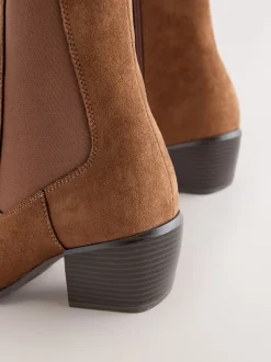 Next Marron fauve - Bottes de cow-boy western Chelsea Style