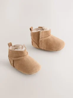 Next Marron fauve - Bottes Pull-On Bébé en daim (0-24mths) Outlet