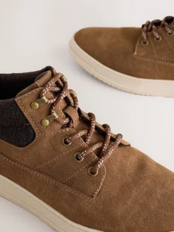 Next Marron fauve - Bottines à col en maille Hot