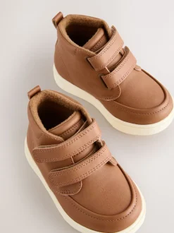 Next Marron fauve - Bottines avec fermeture scratch et doublure chaude Sale