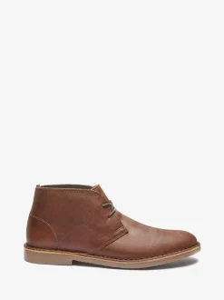 Next Marron fauve - Bottines chukka en cuir Clearance