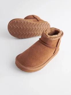 Next Marron fauve - Bottines en daim doublées et chaudes