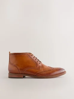 Next Marron fauve - Bottines Smart Brogue en cuir Best