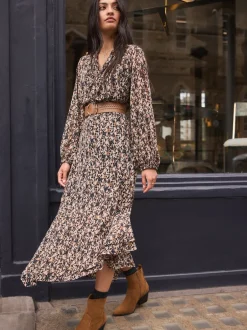 Next Marron fauve - Ceinture large avec détails en tresse Online