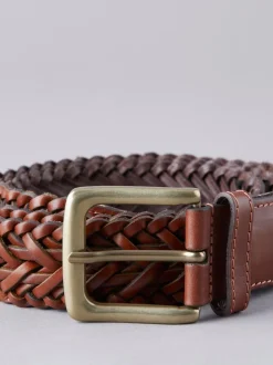 Lakeland Leather Marron fauve - Ceinture Lakeland Howbeck en cuir tressée Online