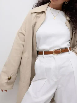 Next Marron fauve - Ceinture mi-longue N. Premium Made In Italy Best