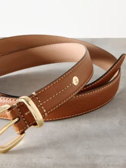 Next Marron fauve - Ceinture mi-longue N. Premium Made In Italy Best