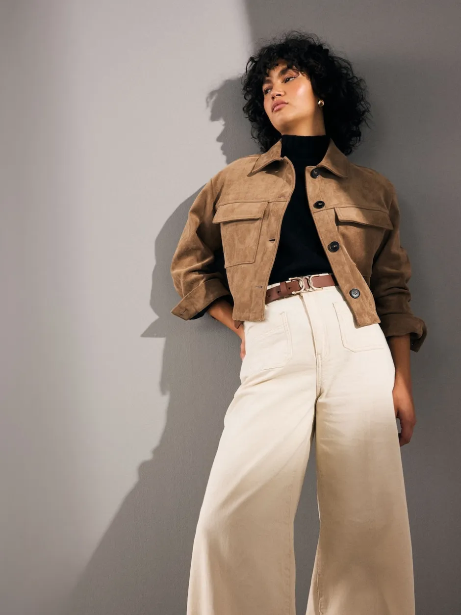 Next Marron fauve - Ceinture Regular Statement en cuir à boucle