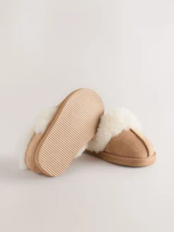 Next Marron fauve - Chaussons en fausse fourrure Sale