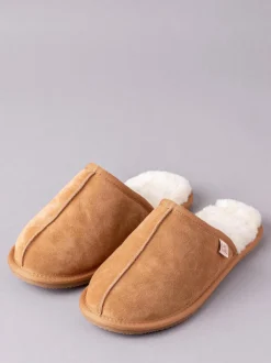 Lakeland Leather Marron fauve - Chaussons style mules en peau de mouton homme Best