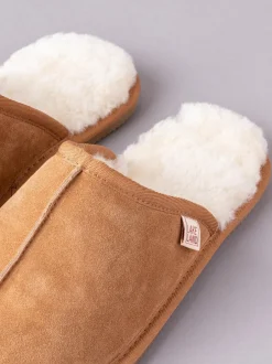 Lakeland Leather Marron fauve - Chaussons style mules en peau de mouton homme Best