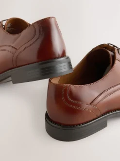 Next Marron fauve - Chaussures Derby à embout Discount