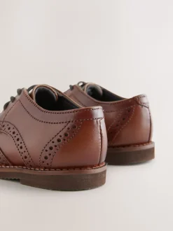 Next Marron fauve - Chaussures élégantes en cuir style Brogue Best