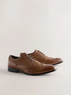 Next Marron fauve - Coupe classique - Chaussures richelieu Discount