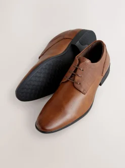 Next Marron fauve - Coupe classique - Chaussures Derby à lacets Sale