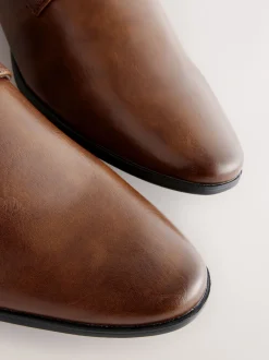 Next Marron fauve - Coupe classique - Chaussures Derby à lacets Sale