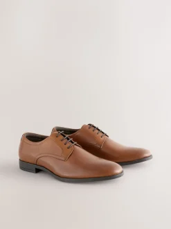 Next Marron fauve - Coupe classique - Derbys en cuir classiques Online